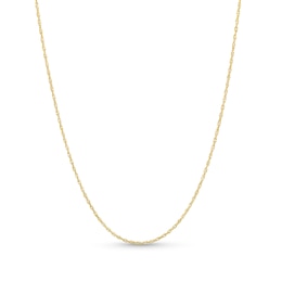1.0mm Singapore Chain Necklace in Solid 10K Gold - 20&quot;