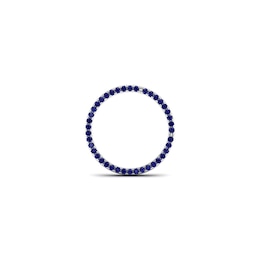 Moments of Love Blue Sapphire Small Circle Charm in 10K White Gold