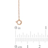 Thumbnail Image 1 of 6.0-7.0mm Oval Freshwater Cultured Pearl Dangle and 14K Rose Gold Bead Necklace
