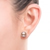 Thumbnail Image 1 of 11.0-12.0mm Pink Freshwater Cultured Pearl Stud Earrings in 14K Gold