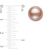 Thumbnail Image 2 of 11.0-12.0mm Pink Freshwater Cultured Pearl Stud Earrings in 14K Gold