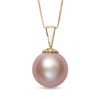 Thumbnail Image 0 of 11.0-12.0mm Pink Freshwater Cultured Pearl Pendant in 14K Gold
