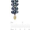 Thumbnail Image 3 of 3.0-7.0mm Oval and Baroque Dyed Black Freshwater Cultured Pearl Strand Bracelet with 14K Gold Clasp