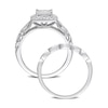 0.20 CT. T.W. Diamond Square Frame Twist Vintage-Style Bridal Set in Sterling Silver