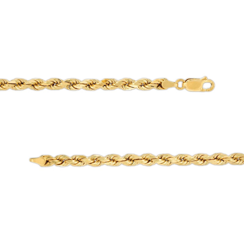 4.0mm Glitter Rope Chain Necklace in Hollow 14K Gold - 18"|Peoples Jewellers