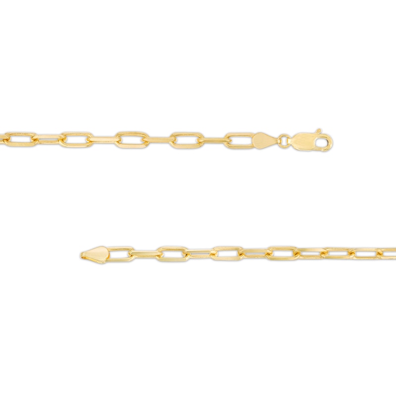 3.7mm Paper Clip Cheval Chain Necklace in Hollow 14K Gold - 18"|Peoples Jewellers