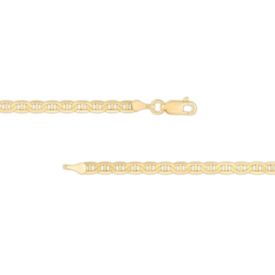 3.4mm Mariner Chain Necklace in Solid 10K Gold - 20"