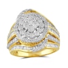 1.99 CT. T.W. Multi-Diamond Double Frame Bypass Ring in 10K Gold