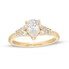 Thumbnail Image 0 of Vera Wang Love Collection 0.95 CT. T.W. Pear-Shaped Diamond Double Row Shank Engagement Ring in 14K Gold