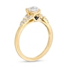 Thumbnail Image 1 of Vera Wang Love Collection 0.95 CT. T.W. Pear-Shaped Diamond Double Row Shank Engagement Ring in 14K Gold
