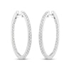 Thumbnail Image 0 of 2.03 CT. T.W. Diamond Inside-Out Hoop Earrings in 14K White Gold