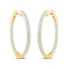 Thumbnail Image 0 of 2.03 CT. T.W. Diamond Inside-Out Hoop Earrings in 14K Gold