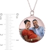 Medium Engravable Photo Diamond-Cut Edge Medallion Pendant in 10K White, Yellow, or Rose Gold (1 Image and 3 Lines)