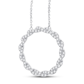 Circle of Gratitude® Collection CT. T.W. Diamond Twist Necklace in 10K Gold – 19