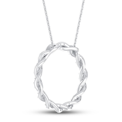 Circle of Gratitude® Collection CT. T.W. Diamond Twist Necklace in 10K Gold – 19