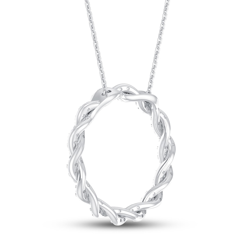 Circle of Gratitude® Collection CT. T.W. Diamond Twist Necklace in 10K Gold – 19"|Peoples Jewellers