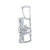 Thumbnail Image 1 of 0.20 CT. T.W. Diamond Frame Intertwined Swirl Pendant in 10K White Gold