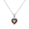 Thumbnail Image 0 of 0.65 CT. T.W. Champagne and White Multi-Diamond Double Frame Heart Pendant in 10K White Gold