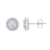 Thumbnail Image 0 of 0.50 CT. T.W. Baguette and Round Diamond Double Frame Stud Earrings in 10K White Gold