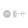 0.50 CT. T.W. Baguette and Round Diamond Double Frame Stud Earrings in 14K White Gold