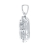 Thumbnail Image 1 of 0.50 CT. T.W. Baguette and Round Diamond Double Frame Pendant in 10K White Gold