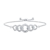 Thumbnail Image 0 of 0.145 CT. T.W. Diamond Cuban Chain Link Bolo Bracelet in Sterling Silver – 10"