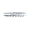 0.09 CT. T.W. Diamond Split Double Row Scallop Edge Ring in Sterling Silver