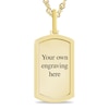 Thumbnail Image 1 of 1.06 CT. T.W. Diamond Frame Engravable Photo Dog Tag Pendant in 10K Gold (1 Image and 4 Lines) - 24"