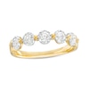 0.50 CT. T.W. Diamond Beaded Five Stone Anniversary Band in 10K Gold