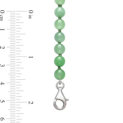 6.0-10.0mm Dyed Jade Graduated Strand Necklace in Sterling Silver – 20"