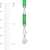 Thumbnail Image 2 of Dyed Jade Tube Link Bracelet in Sterling Silver – 7.5"