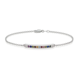 Mother's Gemstone Bar Bracelet (13 Stones) | Peoples Jewellers