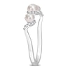 Thumbnail Image 3 of 3.0-4.0mm Baroque Freshwater Cultured Pearl and 0.09 CT. T.W. Diamond Twist Shank Ring in 14K White Gold