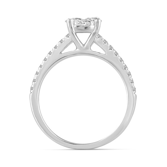 0.69 CT. T.W. Multi-Diamond Engagement Ring in 14K White Gold