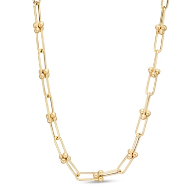 4.6mm Paper Clip Link Chain Necklace in Hollow 14K Gold - 18"