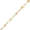 Thumbnail Image 1 of 4.6mm Paper Clip Link Chain Bracelet in Hollow 14K Gold – 8.0&quot;