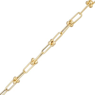 4.6mm Paper Clip Link Chain Bracelet in Hollow 14K Gold – 8.0"