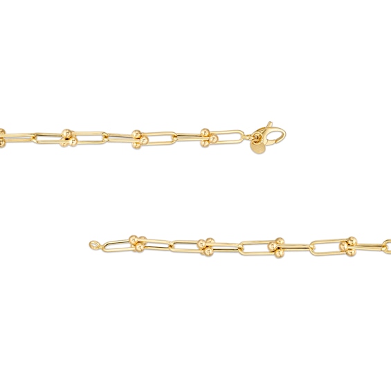 4.6mm Paper Clip Link Chain Bracelet in Hollow 14K Gold – 8.0"