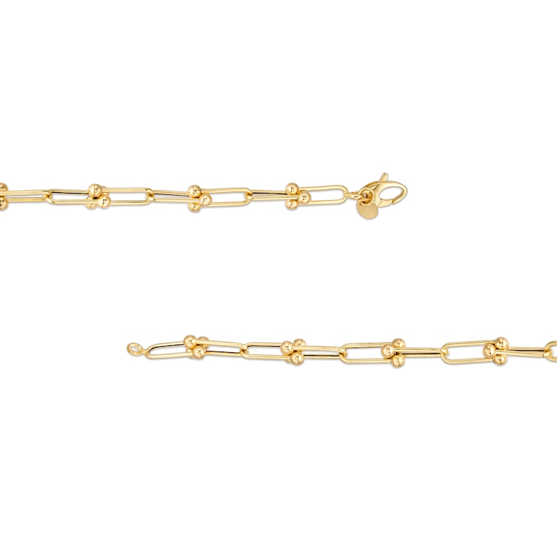 Italian Gold 4.6mm Paper Clip Link Chain Bracelet in Hollow 14K Gold – 8.0"|Peoples Jewellers