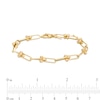 Italian Gold 4.6mm Paper Clip Link Chain Bracelet in Hollow 14K Gold – 8.0"