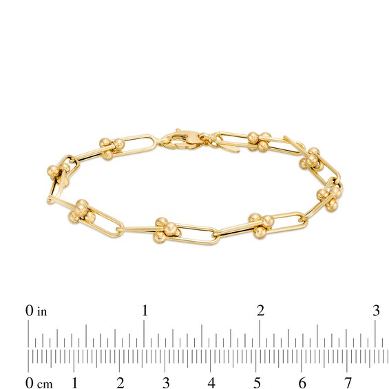 4.6mm Paper Clip Link Chain Bracelet in Hollow 14K Gold – 8.0"