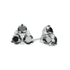 1.50 CT. T.W. Black and White Diamond Triad Stud Earrings in 10K White Gold