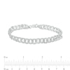 Men's 0.50 CT. T.W. Diamond Cuban Curb Chain Bracelet in Sterling Silver – 8.5"