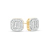 Thumbnail Image 0 of Men's 0.45 CT. T.W. Octagon-Shaped Multi-Diamond Frame Stud Earrings in 10K Gold