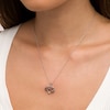 Thumbnail Image 1 of 0.145 CT. T.W. Black Diamond Infinity Wrapped Heart Pendant in Sterling Silver