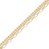 Thumbnail Image 0 of Italian Gold Cable, Bead and Link Mix Chain Triple Strand Bracelet in 18K Gold – 7.5"
