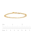 Thumbnail Image 3 of Italian Gold Cable, Bead and Link Mix Chain Triple Strand Bracelet in 18K Gold – 7.5"
