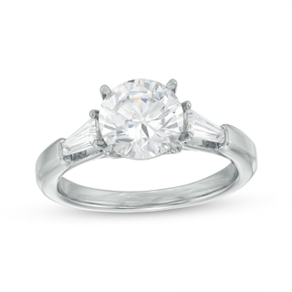 2.50 CT. T.W. Certified Lab-Created Diamond Engagement Ring in 14K White Gold (F/I1)