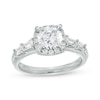 Thumbnail Image 0 of 1.50 CT. T.W. Certified Lab-Created Diamond Frame Engagement Ring in 14K White Gold (F/I1)