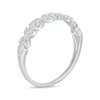 Thumbnail Image 2 of Diamond Accent Art Deco Floral Pattern Vintage-Style Wedding Band in 10K White Gold